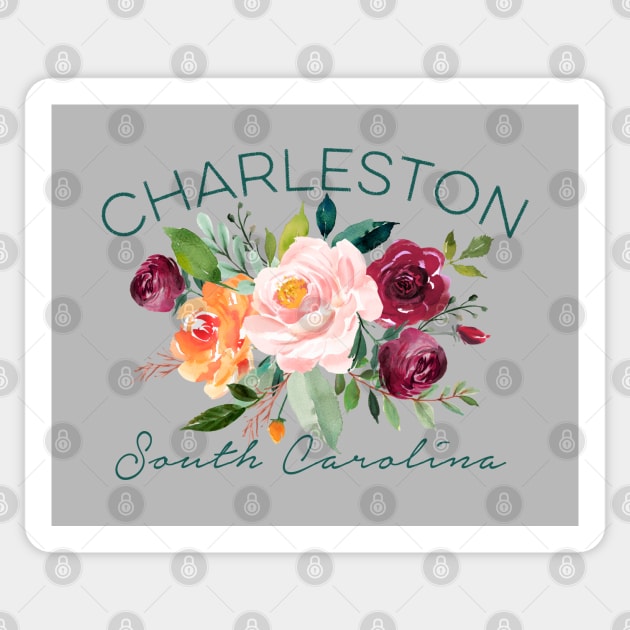 Charleston SC Pretty Garden Roses Women Girls Gardeners Sticker by Pine Hill Goods